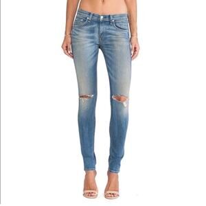 Rag & Bone Skinny Jeans mid rise Capistrano Distressed 26